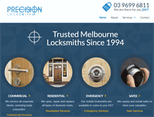 Tablet Screenshot of precisionlocksmiths.com.au